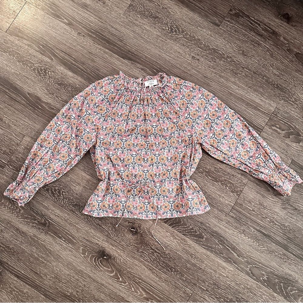 J. Crew x Liberty Honeysuckle Floral Tie Waist Top